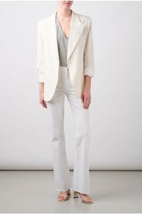 high rise laurel canyon bootcut jean in crisp white