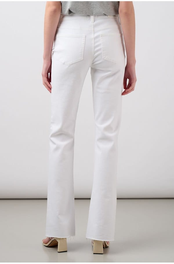 high rise laurel canyon bootcut jean in crisp white
