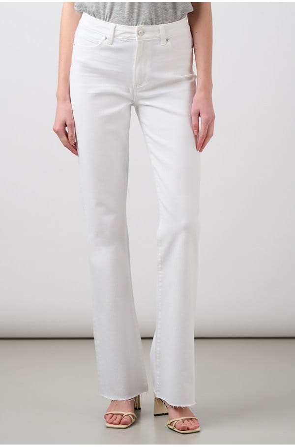 high rise laurel canyon bootcut jean in crisp white