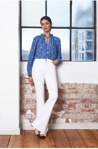 high rise laurel canyon bootcut jean in crisp white