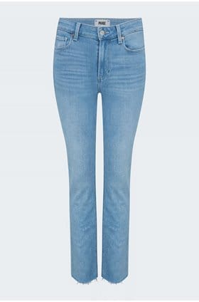 Cindy Straight Jean Raw Hem in Park Ave