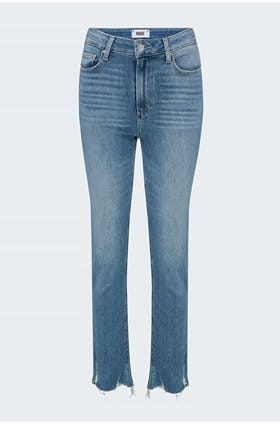 Cindy Straight Jean Raw Hem in Mel