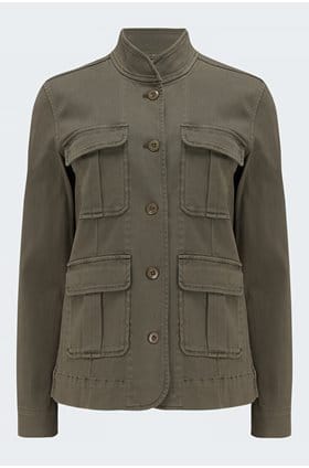 afton casual jacket in military