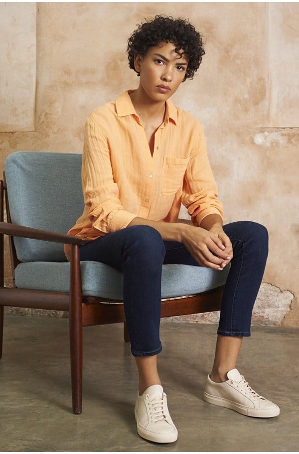 ellis shirt in papaya