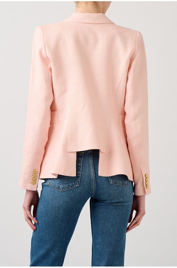 duchess linen blazer in ballet pink
