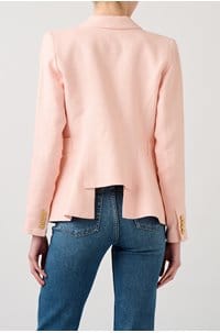 duchess linen blazer in ballet pink