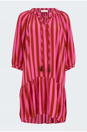 stevie dress in thick stripe puglia pink