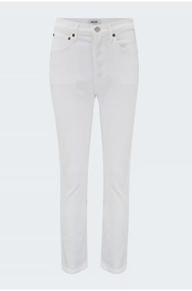 riley high rise straight crop in whip