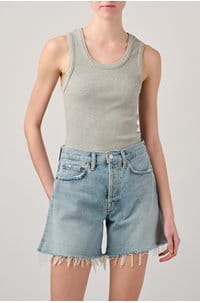 poppy tank in grey heather