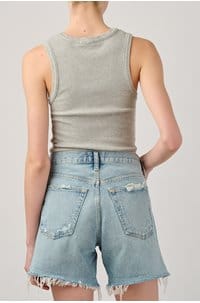 poppy tank in grey heather