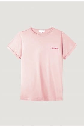 amore poitou t-shirt in english pink