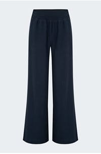 smocked waist wide leg trouser in endless sea