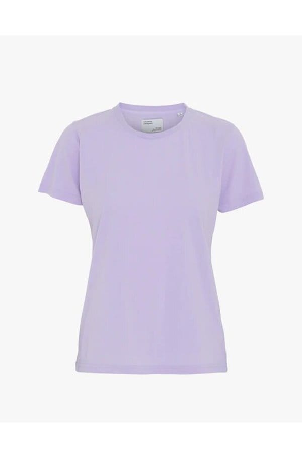 light organic tee in soft lavender