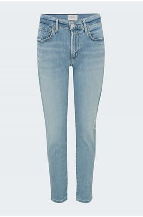 ella mid rise slim crop in carmine