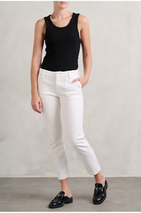 mayslie straight ankle in crisp white