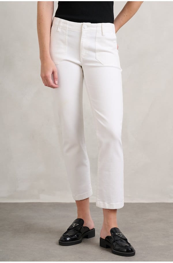 mayslie straight ankle in crisp white