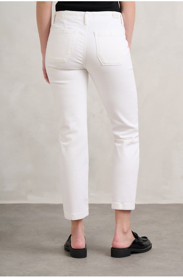 mayslie straight ankle in crisp white