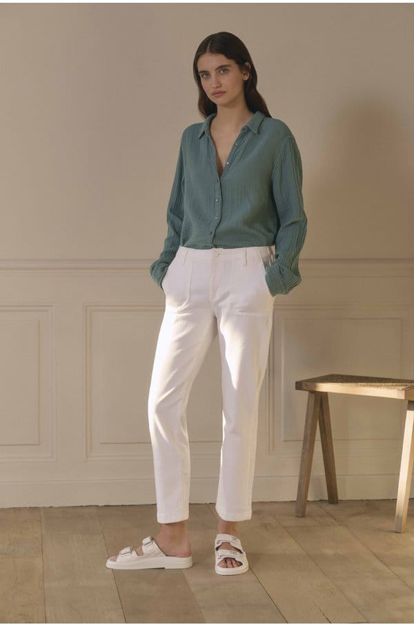 mayslie straight ankle in crisp white