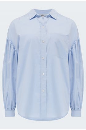 janae blouse in blue jay