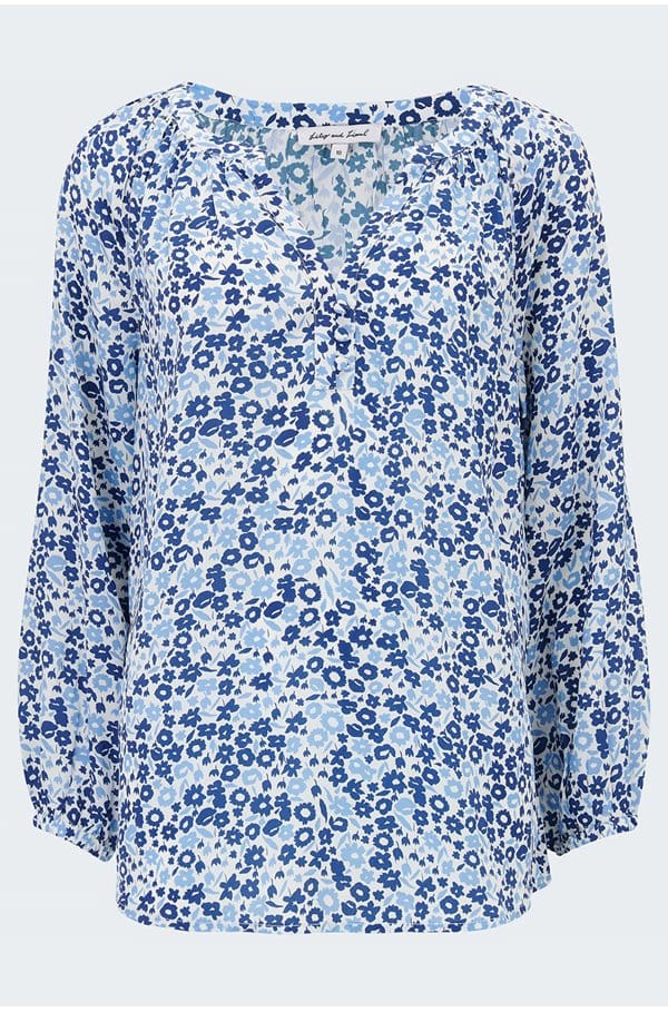 leonie blouse in dotty floral