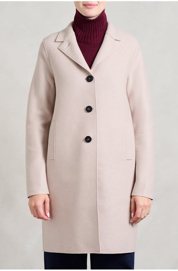 boxy coat in cream