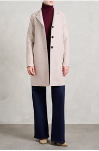 boxy coat in cream