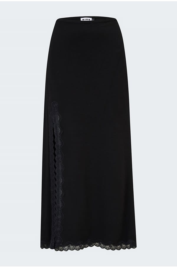 crystal skirt in black