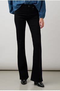 high rise laurel canyon bootcut jean in black shadow