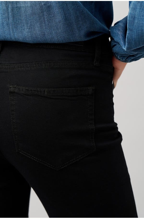 high rise laurel canyon bootcut jean in black shadow