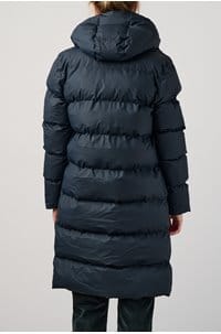 long puffer jacket in navy