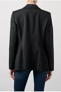 jamie stretch wool blend blazer in black