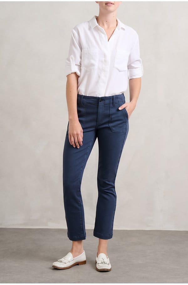 mayslie straight ankle in vintage navy haze