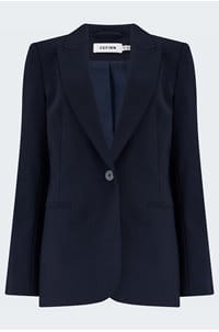 jamie stretch wool blend blazer in navy