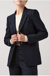 jamie stretch wool blend blazer in navy