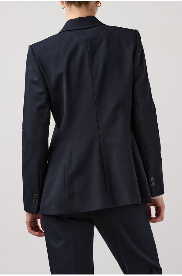 jamie stretch wool blend blazer in navy