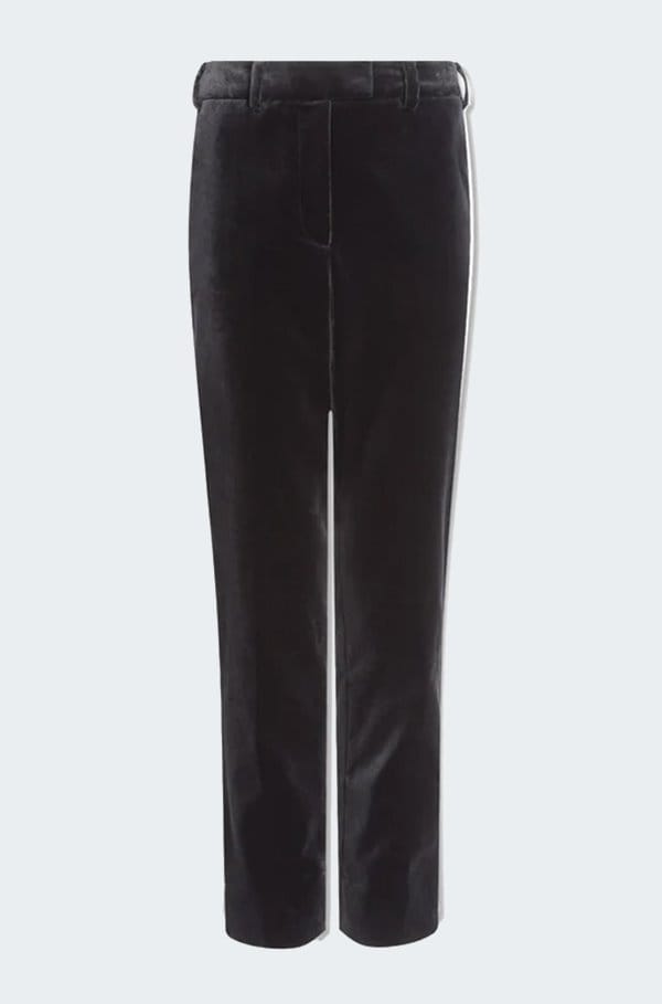 tatum velvet trouser in black