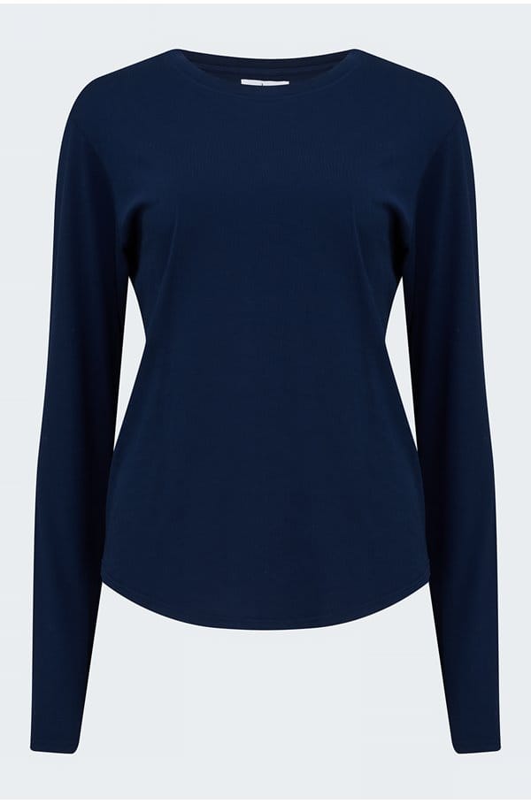 daniela long sleeve tee in navy
