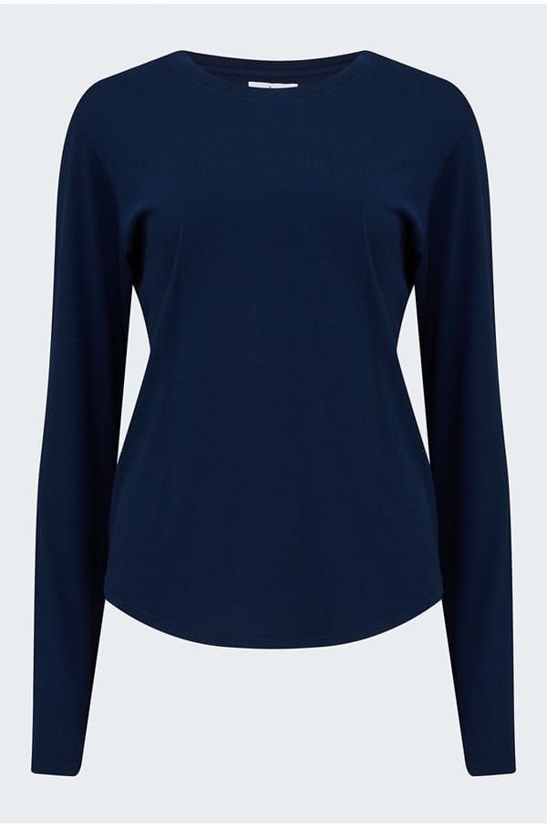 daniela long sleeve tee in navy