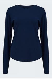 daniela long sleeve tee in navy
