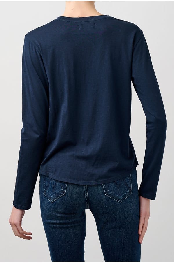 daniela long sleeve tee in navy