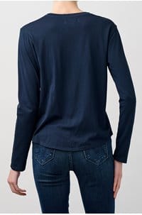 daniela long sleeve tee in navy