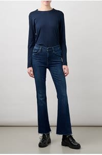 daniela long sleeve tee in navy