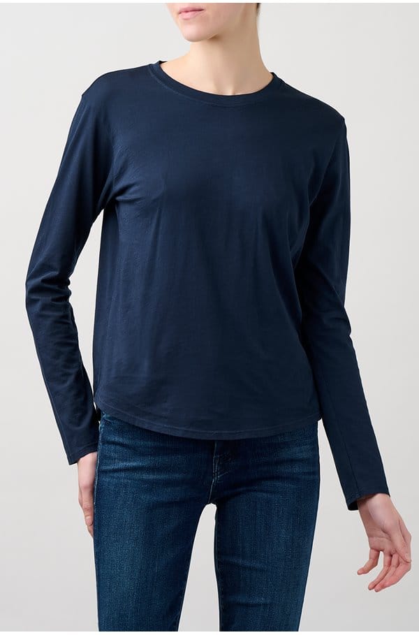 daniela long sleeve tee in navy
