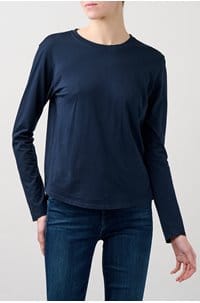 daniela long sleeve tee in navy
