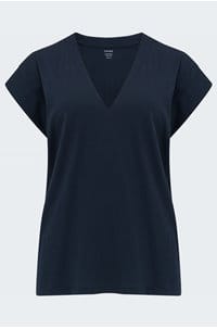 le mid rise v t-shirt in navy