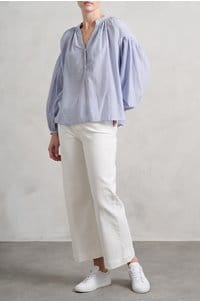 nipoa blouse in blanc bleu
