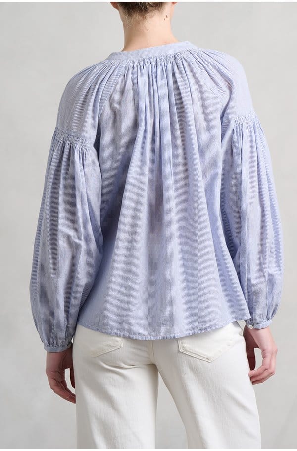 nipoa blouse in blanc bleu