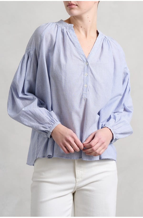 nipoa blouse in blanc bleu