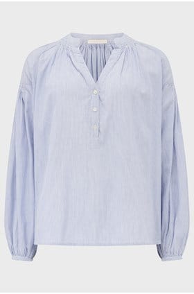 Nipoa Blouse in Blanc Bleu