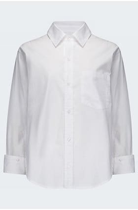 Kayla Shrunken Shirt in Optic White